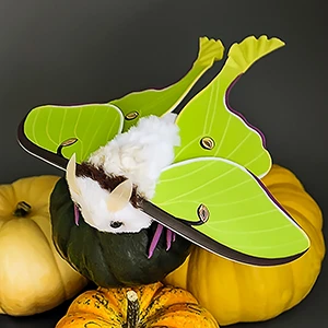 Handcrafted Luna lime art doll