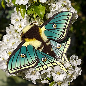 Spanish Moon moth plush interior doll
